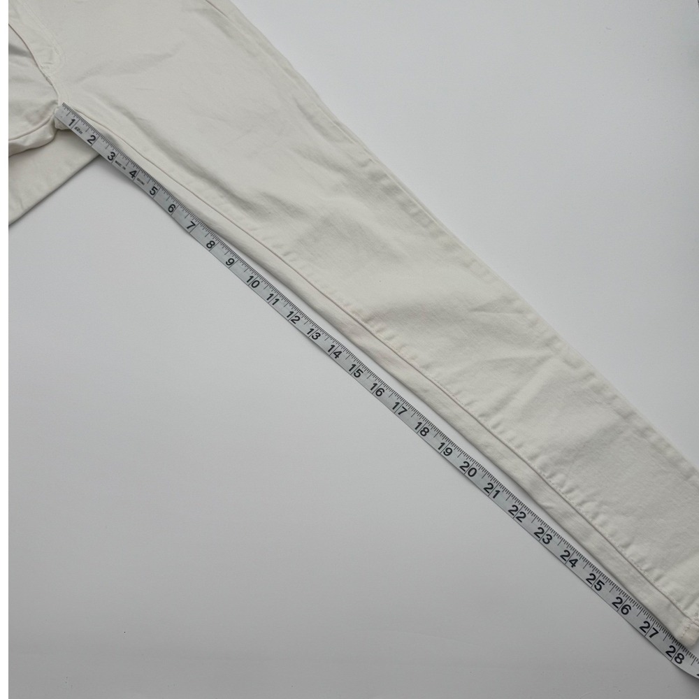 American Eagle Super Super Stretch Jeggings White Denim Skinny Jeans Size 4 Reg - Picture 7 of 7